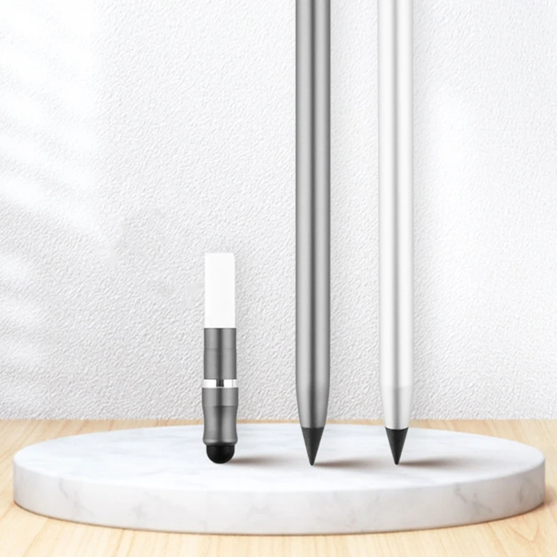 Надежный металлический карандаш, вечная ручка со скрытым ластиком, идеально подходящий для заметок и навигации по экрану, для в