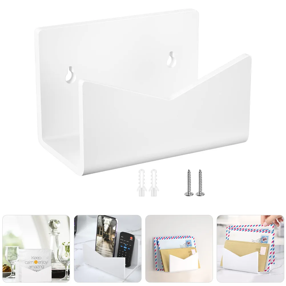 Acrylic Wall Mounted Mail Organizer Letter Holder Clear Holder Office File Organizer Minimalist Document Storage