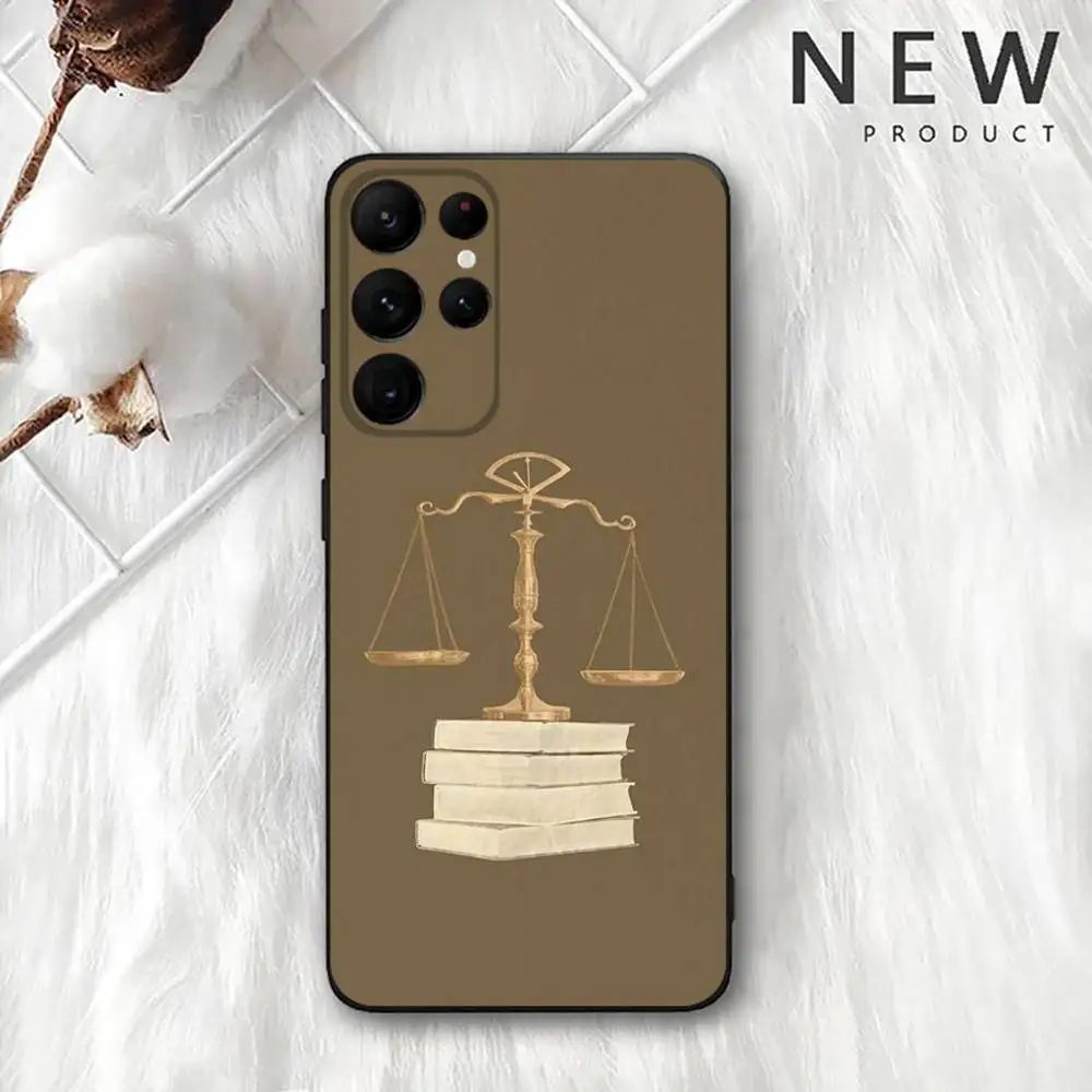 Judge Justice Lawyer Handyhülle für Samsung S 25,24,23,22,30,21,10,9,Ultra,Plus,Lite,FE,4,5G Schwarz Soft Case