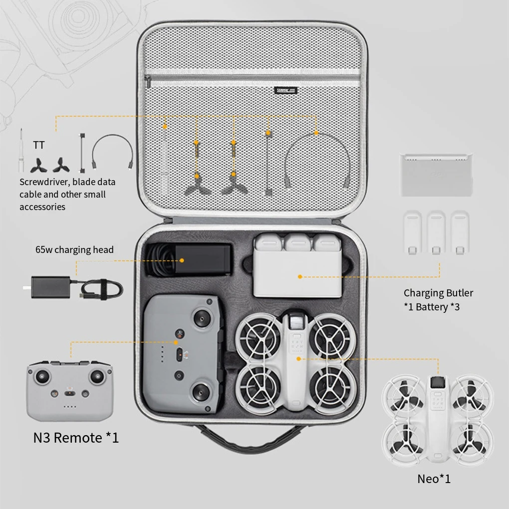 Portable Case For DJI Drone Accessories Waterproof And Wear-resistant Environmentally Friendly As shown