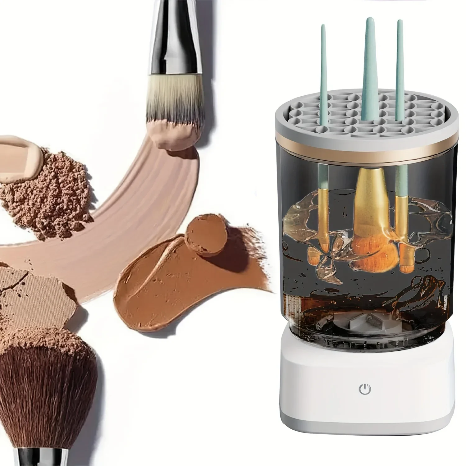 Electric Makeup Brush Cleaner Automatic Cosmetic Brush Cleaning Tool Fast Deep Cleaning For All Size Brushes durable