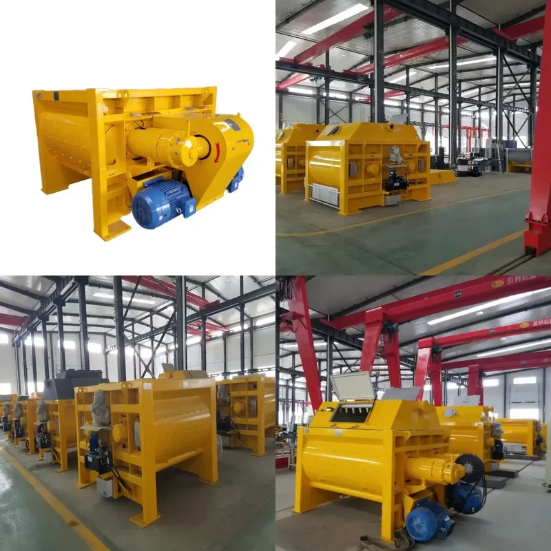 for Js500 Js1000 Twin Shaft Concrete Mixer for Precast Plant Heavy Duty Design Fast Mixing Cement Machine
