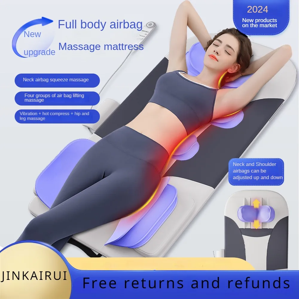 Massage Mattress With Airbag Electric Multi-Functional Neck Full Body Heated  Vibration Massage Cushion With Remote Controller