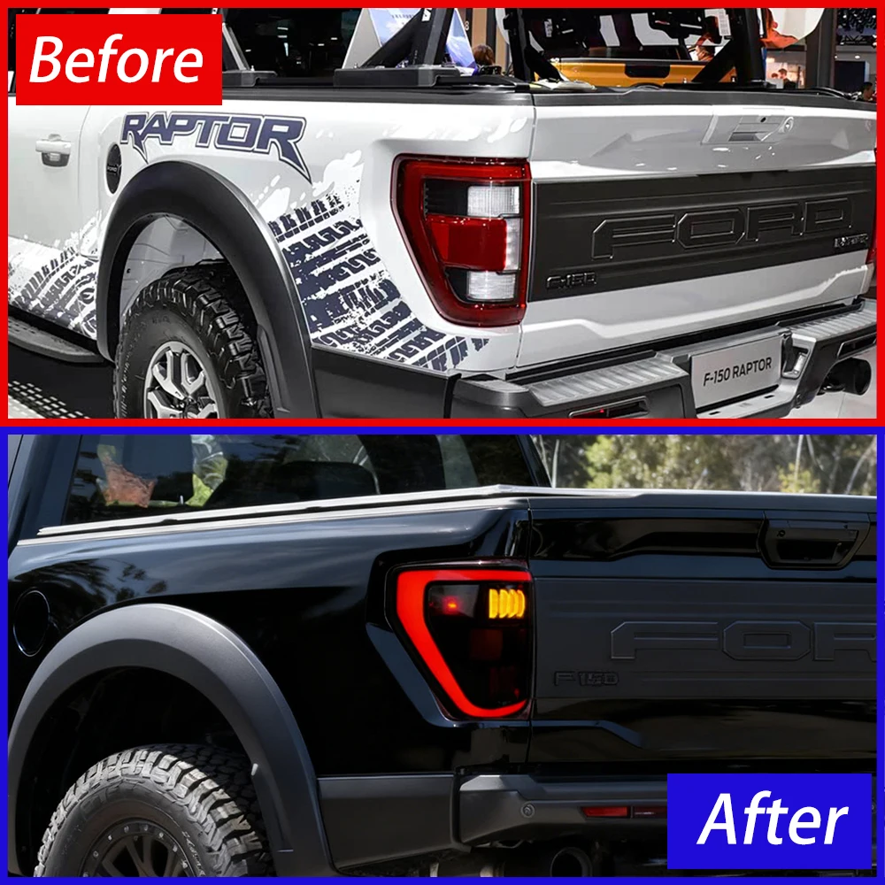 For Ford Raptor F150 2021-2023 Car Back Lamps Assembly Upgrade High Quality New style LED Plug and Play Taillights Accessories
