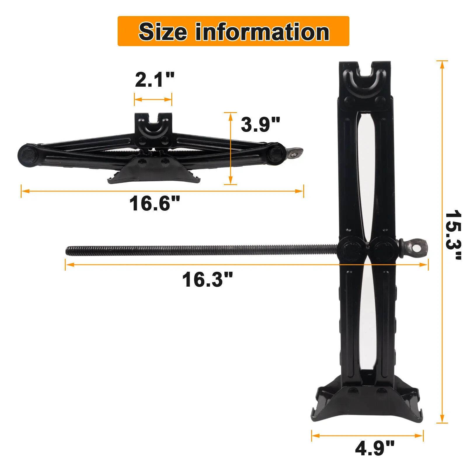 2 in 1 Car Jack 2 Ton Manual Lift Jack Car Repair Tool Lifting Tool with Labor-saving Ratchet Wrench Foldable Jack for Truck