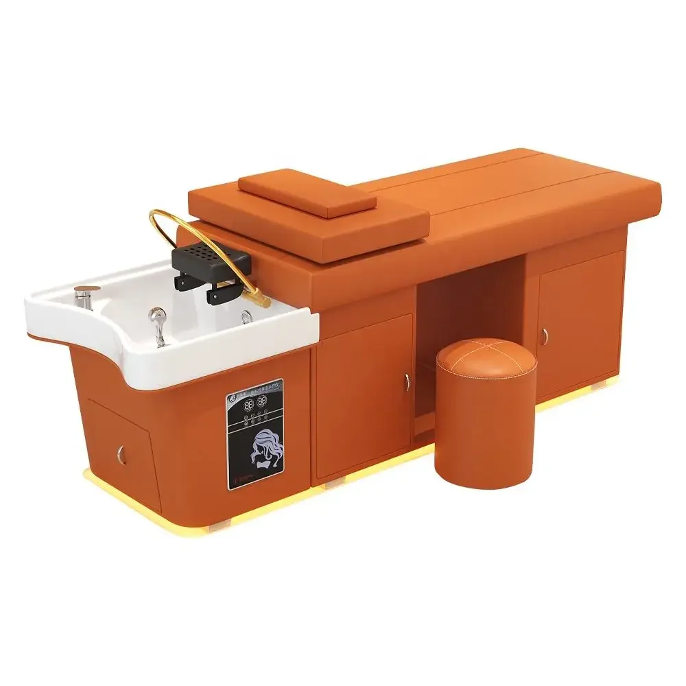 

Salon Furniture with Water Circulation Fumigation Shampoo Bed Head Spa Massage Bed