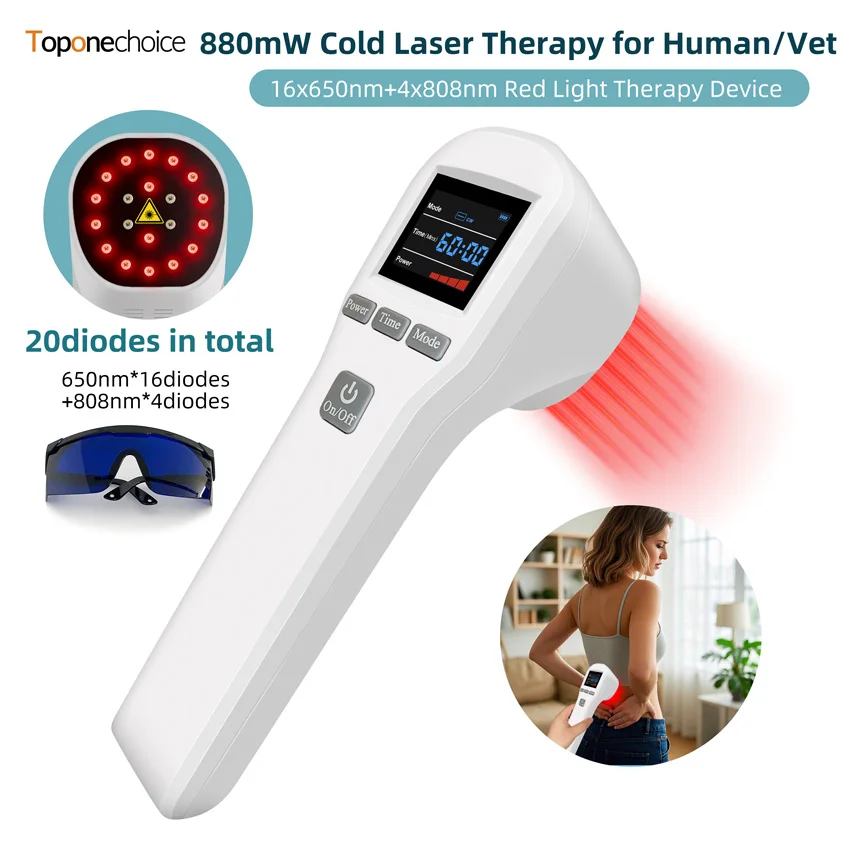 

650nm 808nm Low Level Laser Red Light Therapy Device Cold Laser Arthritis Physical Therapy Equipment Pain Relief Health Care