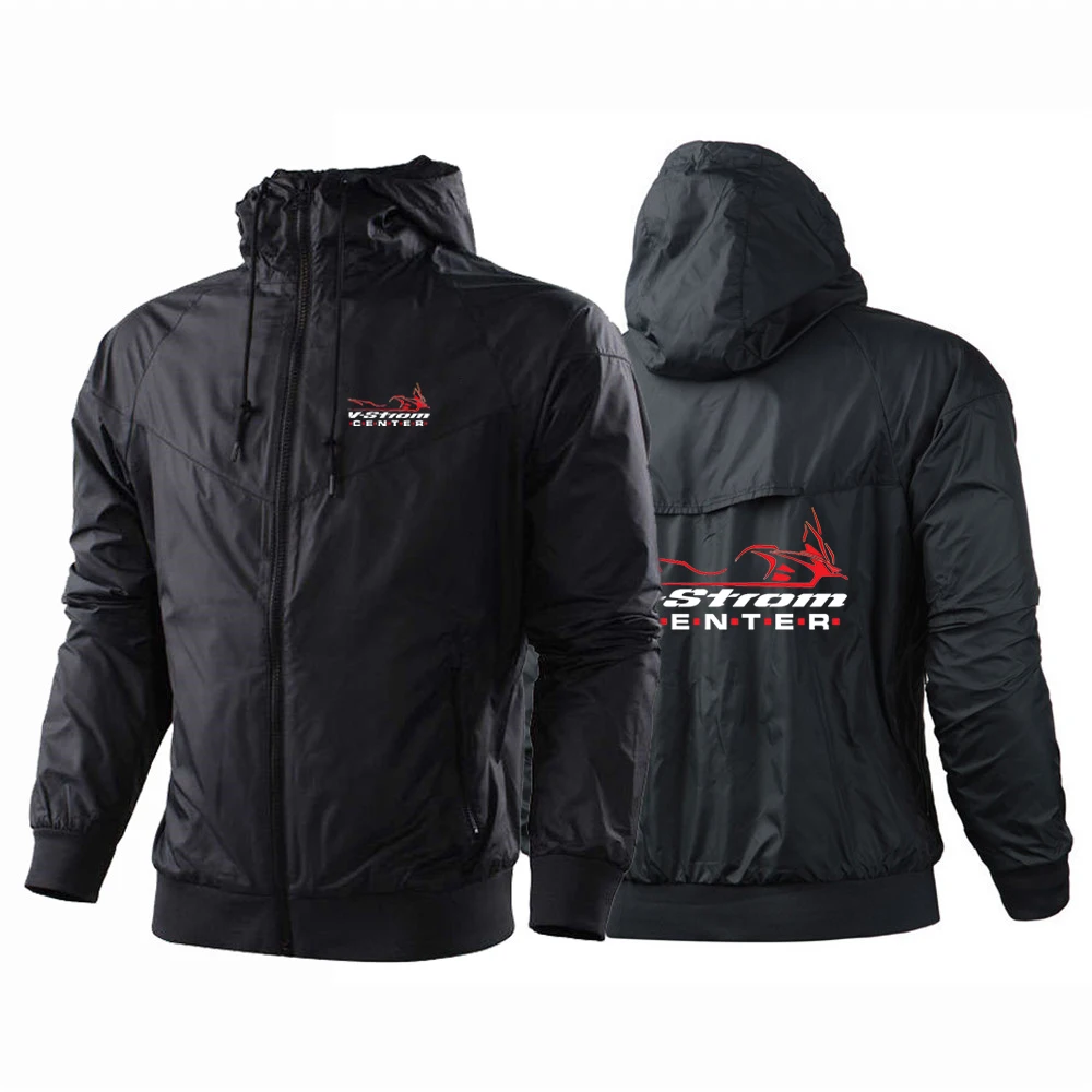 

V Strom Dl1000 Dl650 Adventure Motorcycle 2023 Men's New Windbreaker Jacket Hooded Waterproof Coat Sport Outwear Couple Hoodies