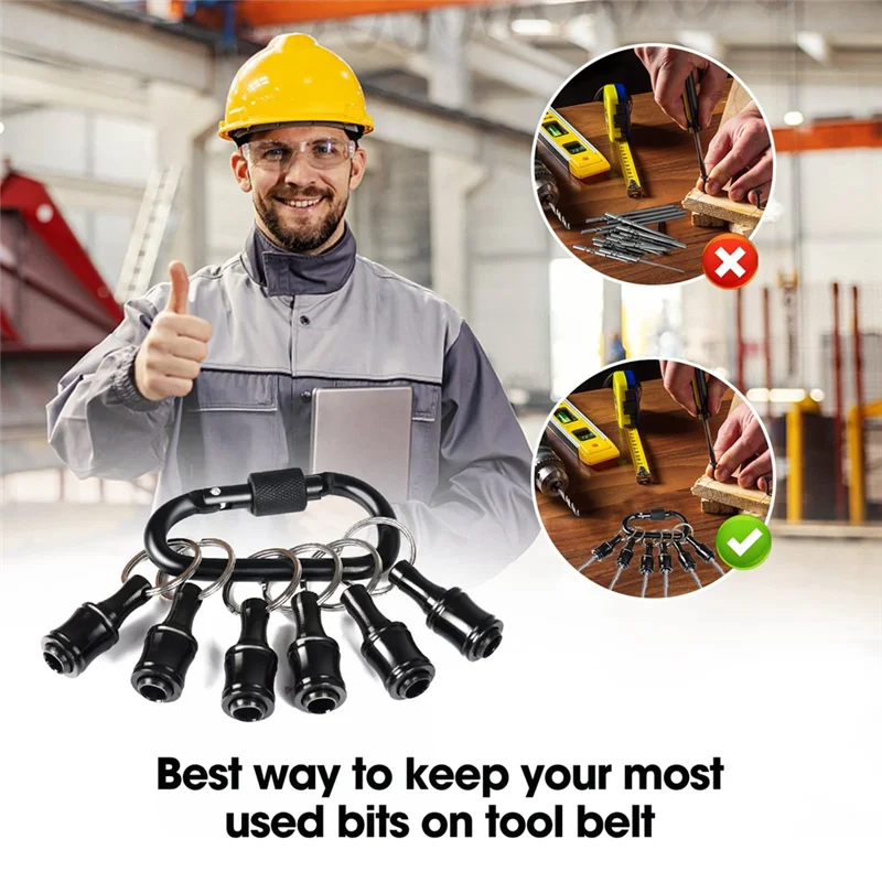 MAKE-12Pcs 1/4 بوصة عرافة عرقوب مفك بت حامل التغيير السريع تمديد بار مفك معدني بت حامل