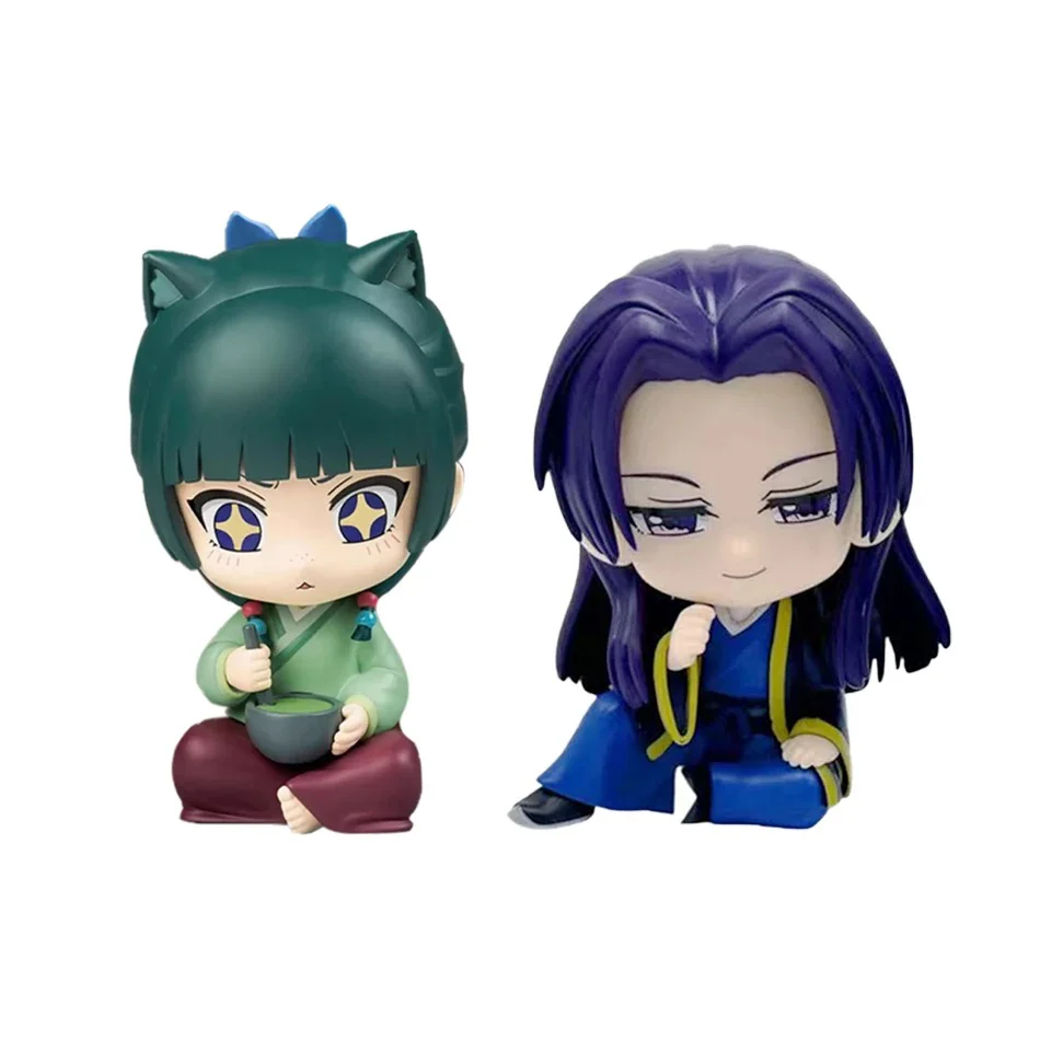 누에보 약사의 일기 마오마오 진시 미니 피규어 애니메이션 주변 상품 귀여운 장난감 책상 위 자동차 장식품