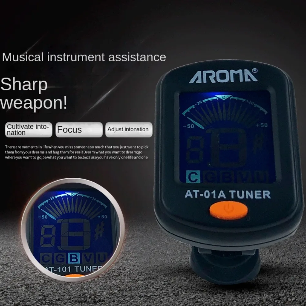 LCD Display Acoustic Guitar Tuner Chromatic Rotatable Electric Digital Tuner Professional Electronic Digital Guitar Tuner