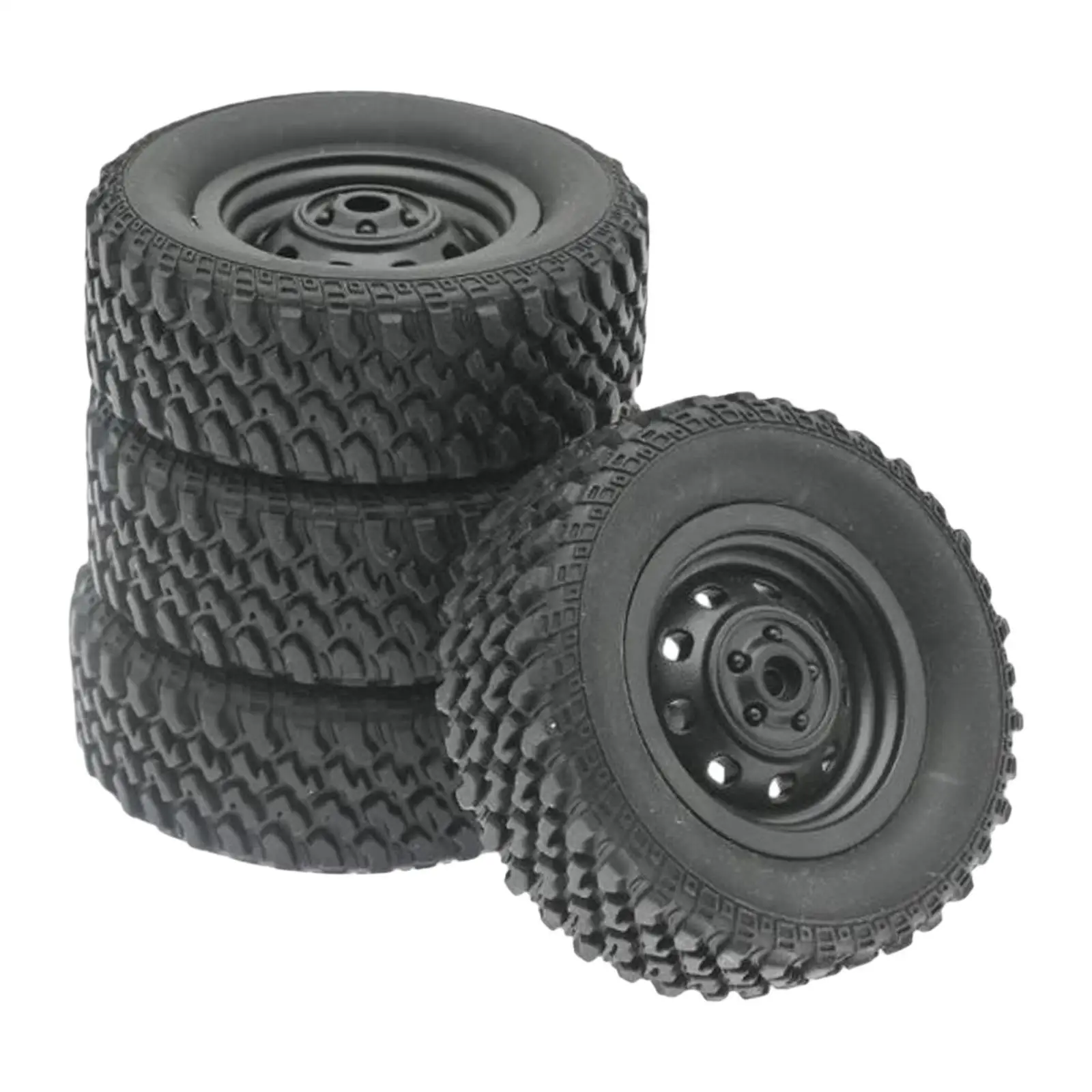 4 Pieces RC Car Wheels and Tires Replacement Easy to Install RC Crawler Car Tires for MN82 MN78 1/12 RC Car Accessories