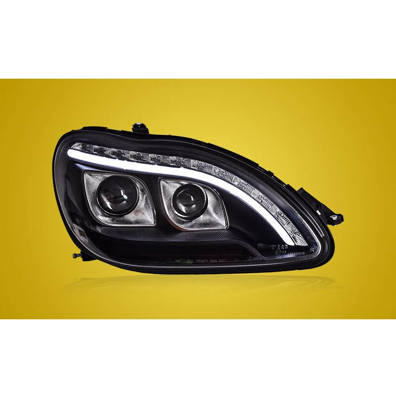 For Head Lamp For W220 LED Headlight 2002 2003 2004 2005 Headlights S280 S320 S500 S600 DRL Turn Signal Angel Eye Projector Lens
