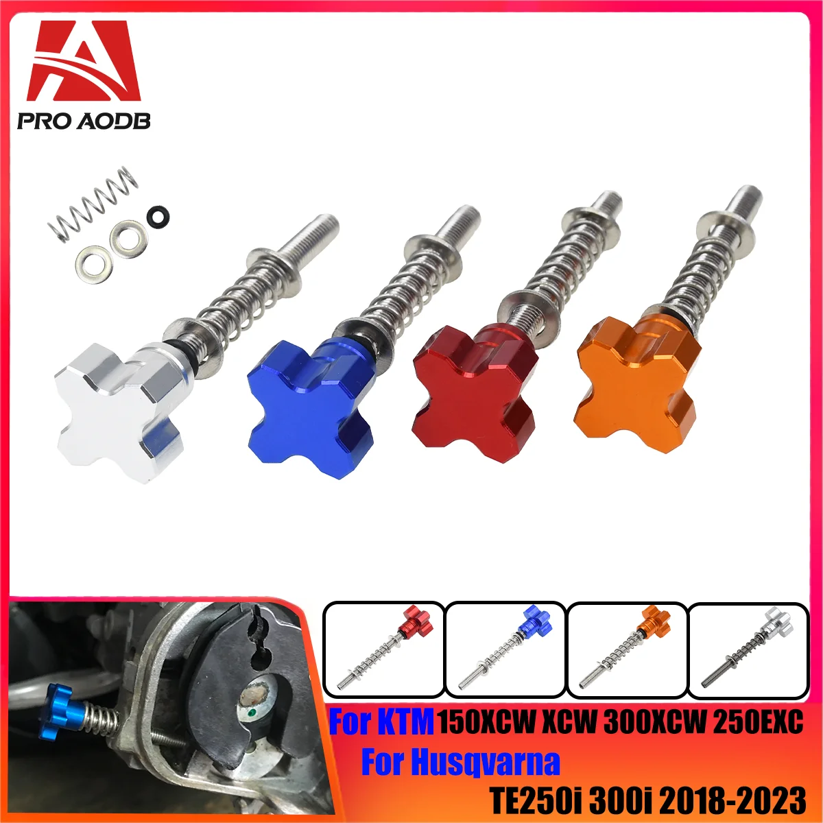 Motocross CNC Fuel Idle Speed Adjuster Screw For KTM EXC XCW TPI 150 250 300 Parts For Husqvarna TE250i TE300i TX300i TE150i