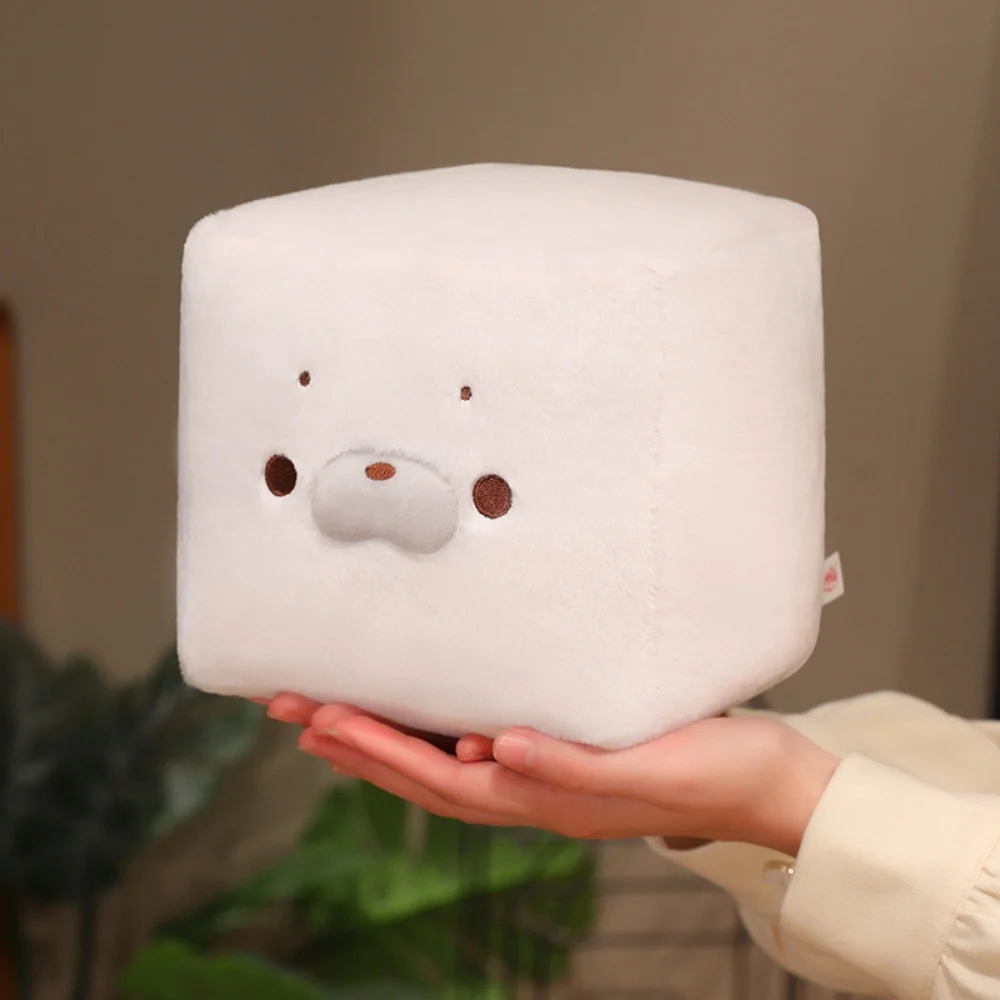 Creative Square Seal Plush Toy Cartoon Seal Stress Relief Doll Funny Animal Cushion Home Decoration