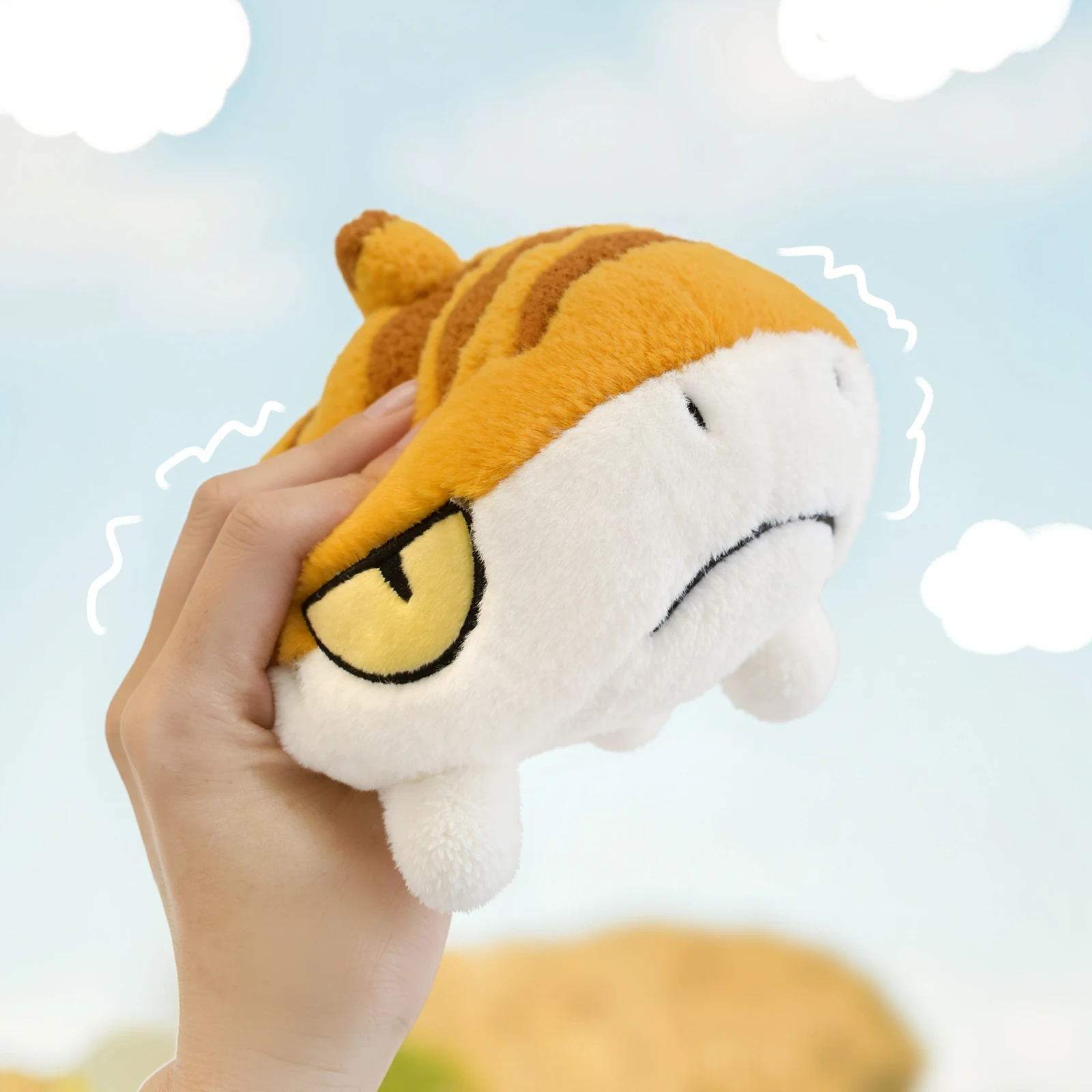 20cm Sharkitty Original Stuffed Animal Toys, Cat Shark Plush Toy, Creative Stress Relief Gifts for Women