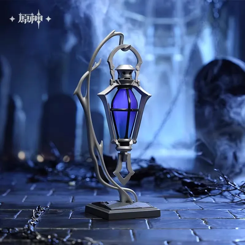 [Genuine] miHoYo Game Flins Lamp Genshin Impact Flins Night Light Anime Desk Lamp Bedroom Ornament Prop Cosplay Halloween Gifts