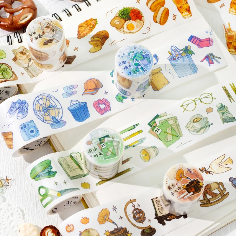 8 sztuk/LOT Seria Life Sketch urocza, retro taśma dekoracyjna washi do maskowania