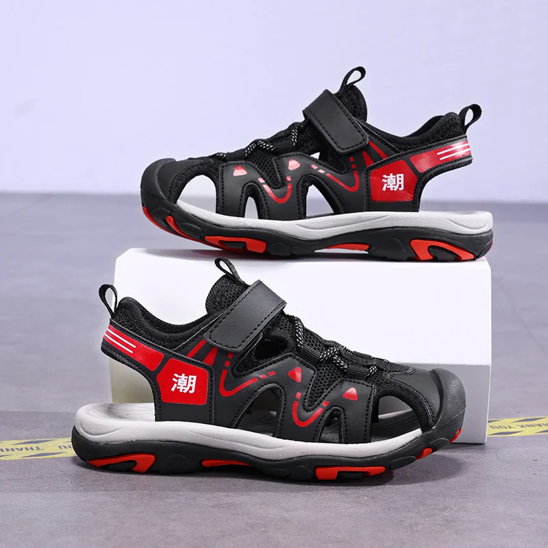Outdoor Sandals for Kids Summer Breathable Beach Shoes Anti-slippery Wear-resistant Sports Sandals Children Casual Walking Shoes