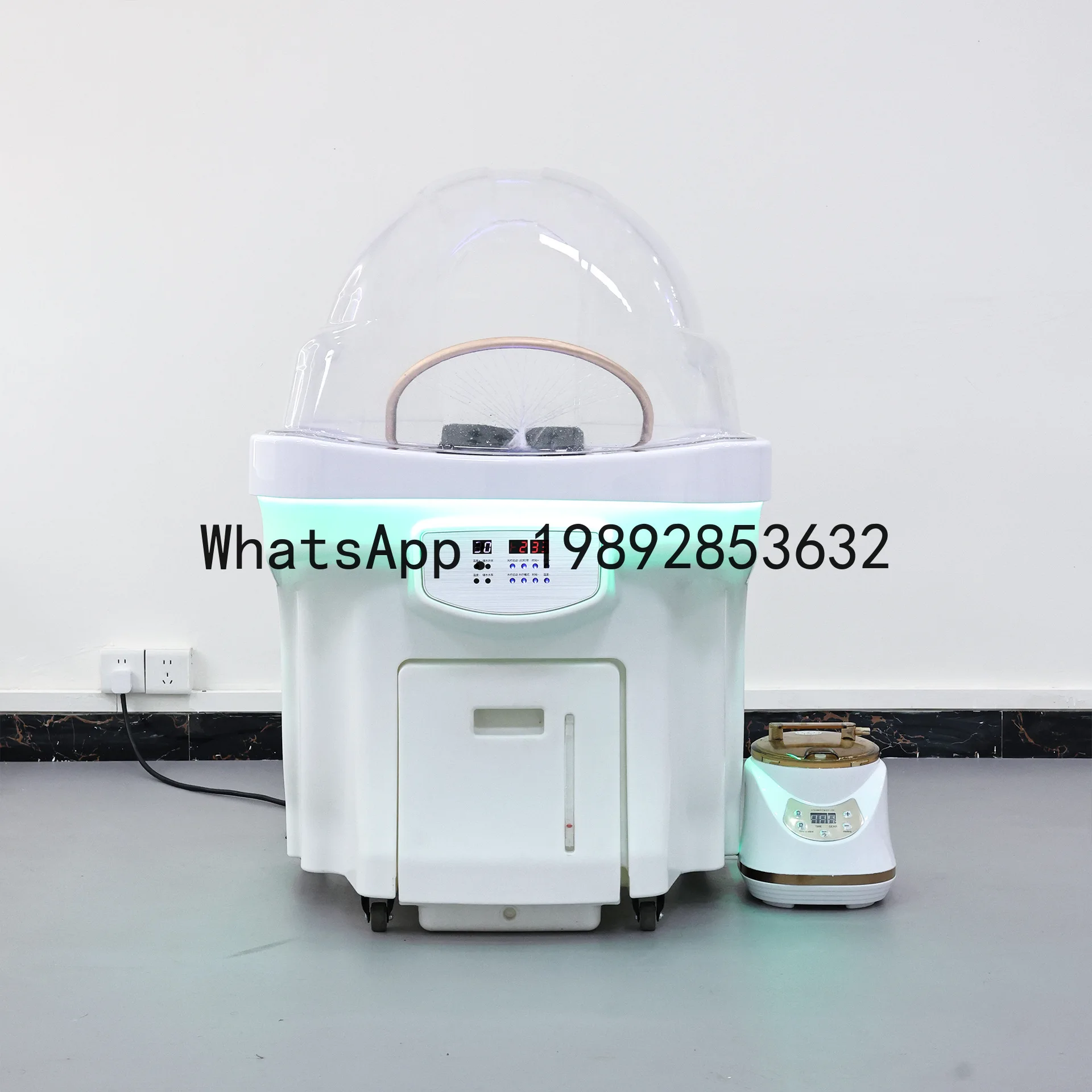 Portable Head Spa Basin Water Storage Shampoo Device with Constant Temperature Water Circulation Steaming Beauty Shampoo Bed