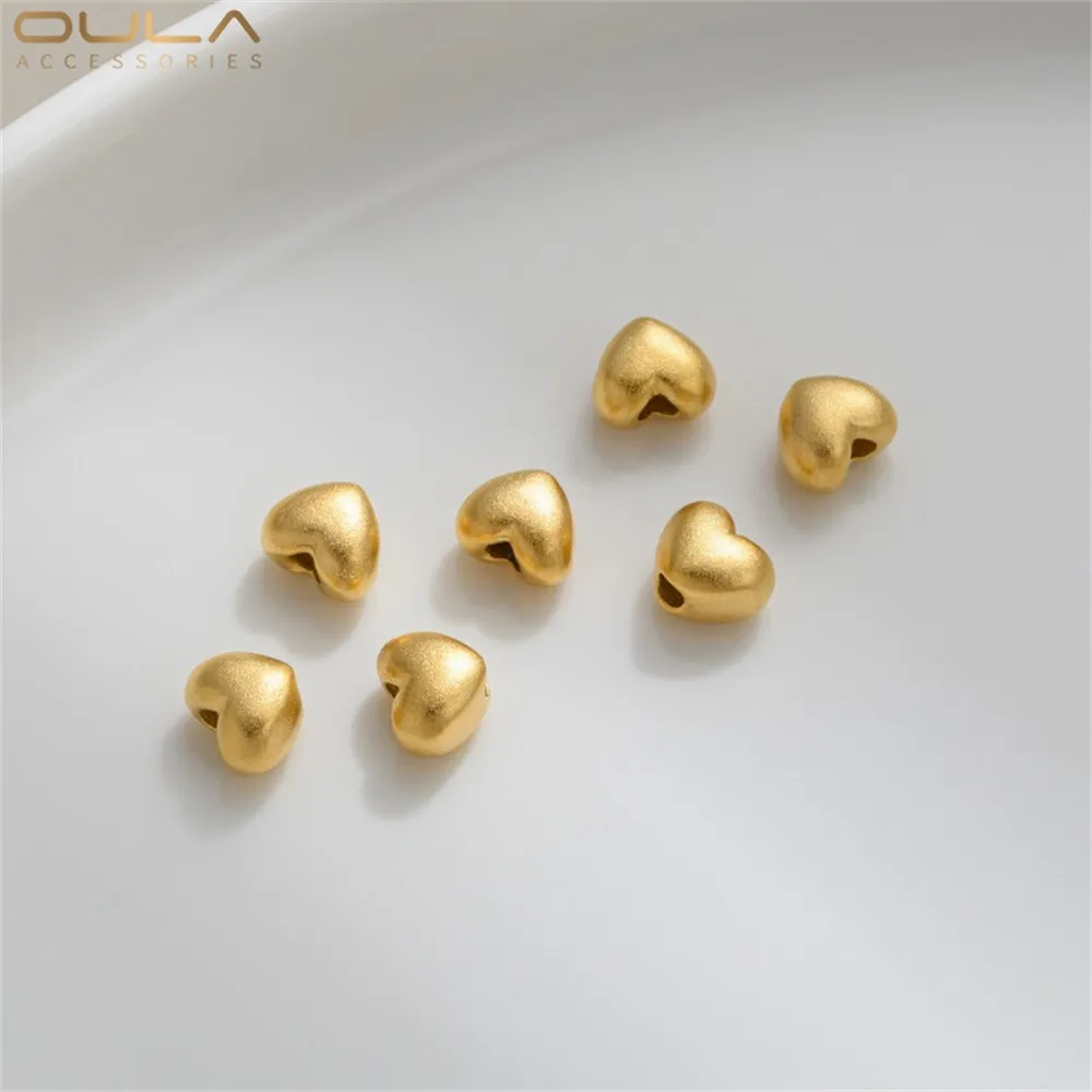 إكسسوارات خرز ذهبي رملية مصنوعة يدويًا يمكنك صنعها بنفسك على شكل قلب أوراق شجر ونجوم شخصيات ميمونة دلو مجوف وخرز من الخيزران