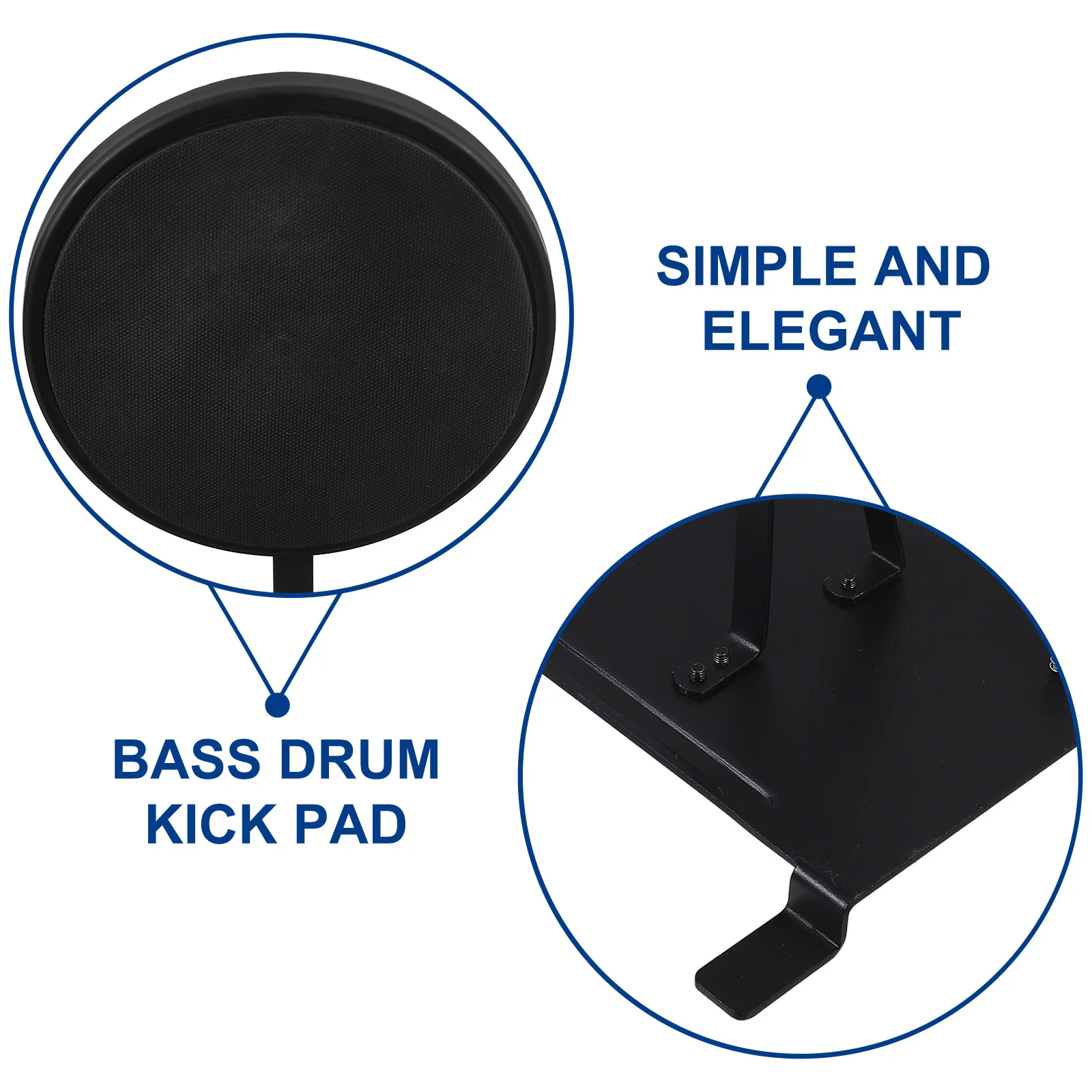 Suite Kick Drum Trainer Pedal Replacement Steel Bass Pad for Double Practice Base