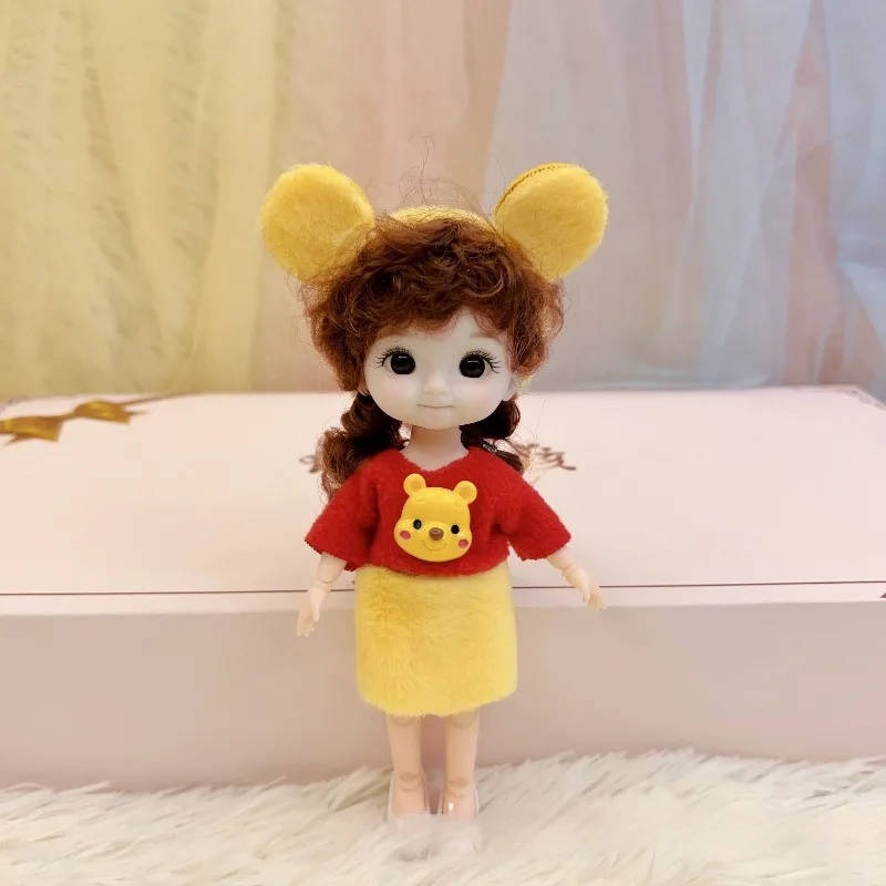 المد اللعب 16 سنتيمتر لطيف أفخم دمية محاكاة BJD دمية فتاة الفينيل دمية لعب الأطفال
