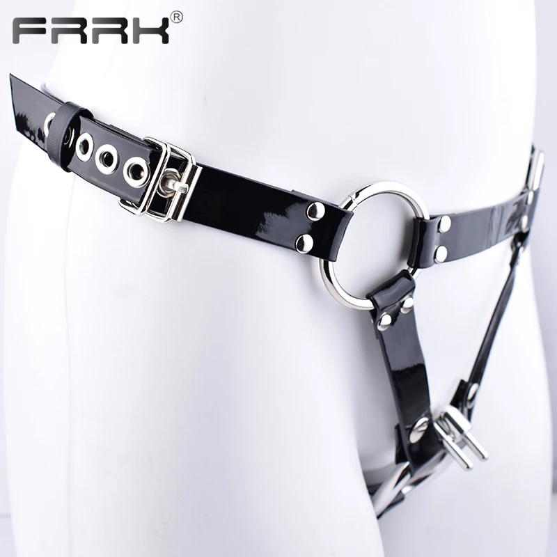 FRRK PU Belt Harness for Metal Chastity Cage BDSM Player in Varies Sizes Sexy Adults Intimate Products Sex Toys Bondage Gear