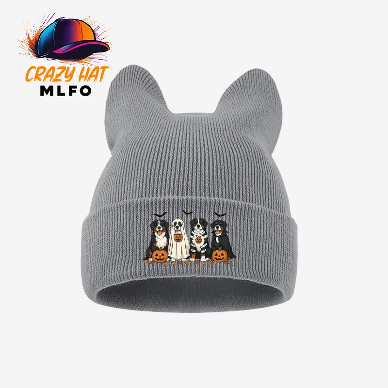 Y2K Vibe Toddler Knit Cold Hat 1‑3Y Colorful Cartoon Frog Print Kids Knitted Beanie Trendy Casual Children Cap view 3