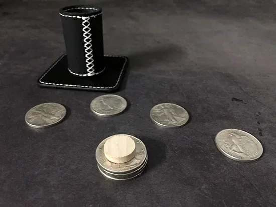 Cilindro e monete di Oliver Magic Classic Coin Magic Tricks Close up Magic illusions Gimmick Magia puntelli mago Street