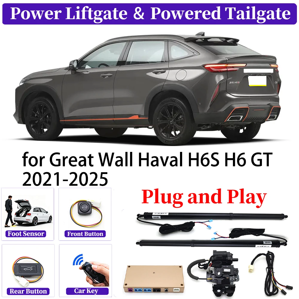 

ZJCGO for Great Wall Haval H6S H6 GT 2021-2025 OEM Upgrade Car Automatic Power Liftgate Kit Smart Auto Electric Tailgate System