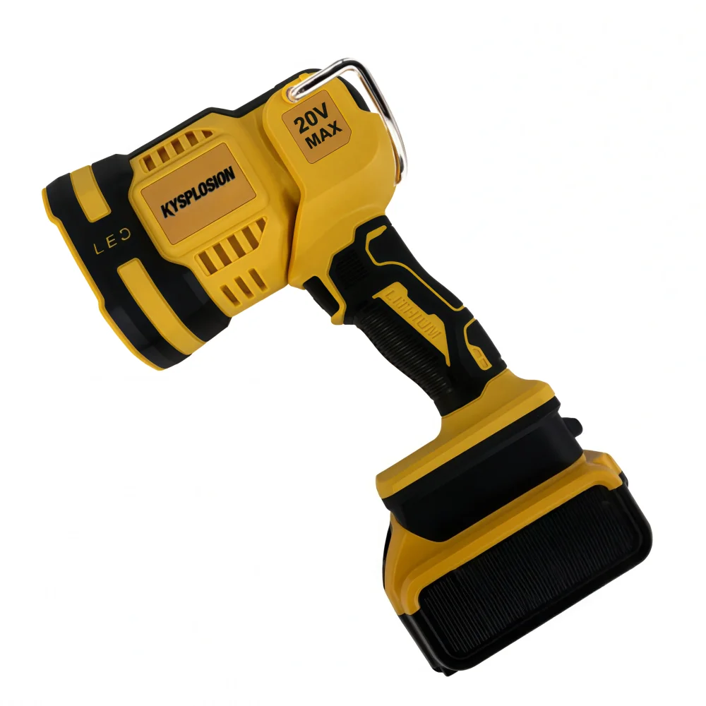 Angle réglable de lumière de secours LED haute luminosité, convient à la batterie DEWALT 20V, lampe de poche pour le camping, la réparation de voiture et les pannes de courant
