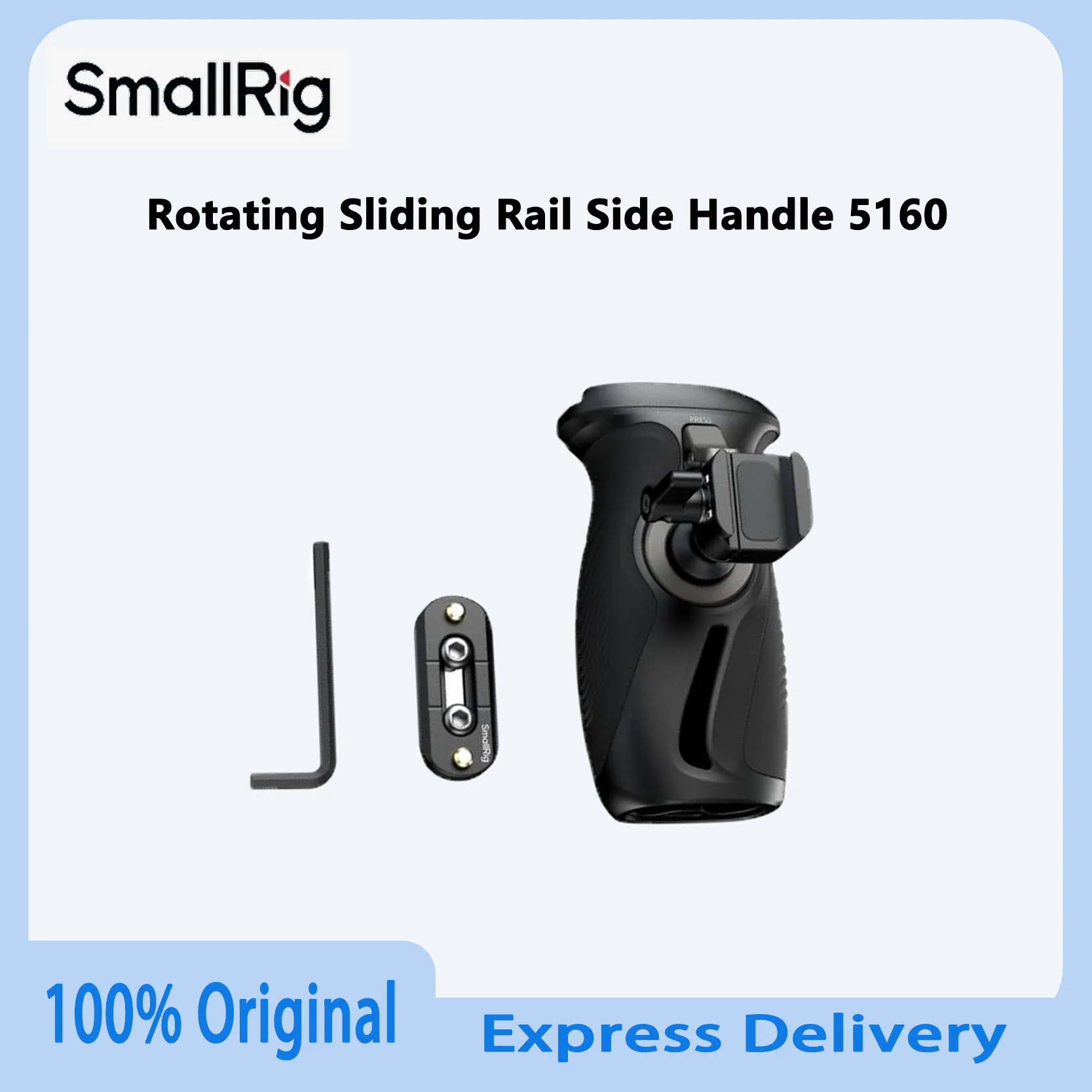 오리지널 SmallRig 5160 DSLR 카메라 케이지 모니터 마운트 5160용 범용 클램프가 있는 360도 회전 가능한 NATO 사이드 핸들