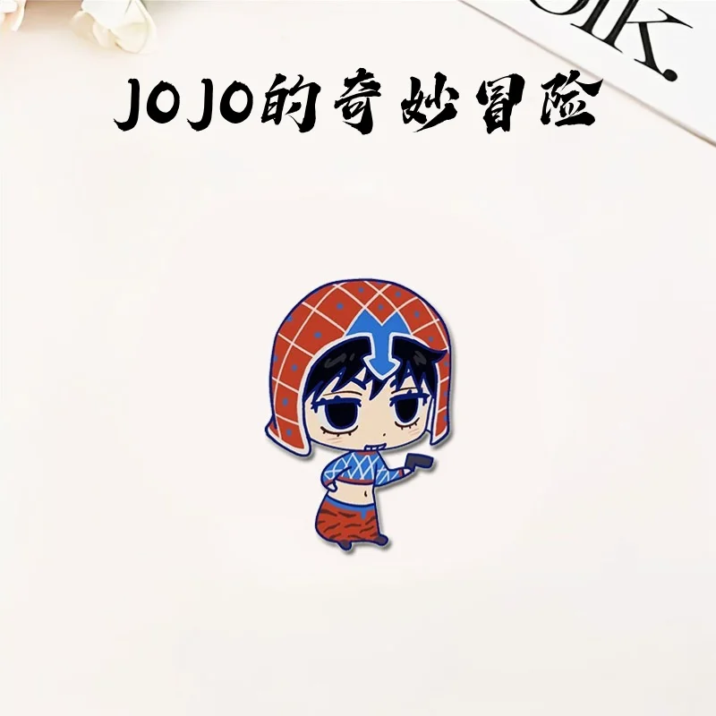 JoJo Bizarre Adventure Badges Pins Giorno Giovanna Women Brooch Fashion Cosplay Kawaii Charms Brooches for Bag Accessorie Gift