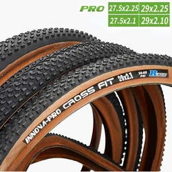 1pc PRO 29x2.1 29x2.25 27.5x2.25/2.1 MTB Bicycle Tire 29 inch Ultralight Anti-slip 60TPI Steel Wired Tyre Yellow Brown Edge