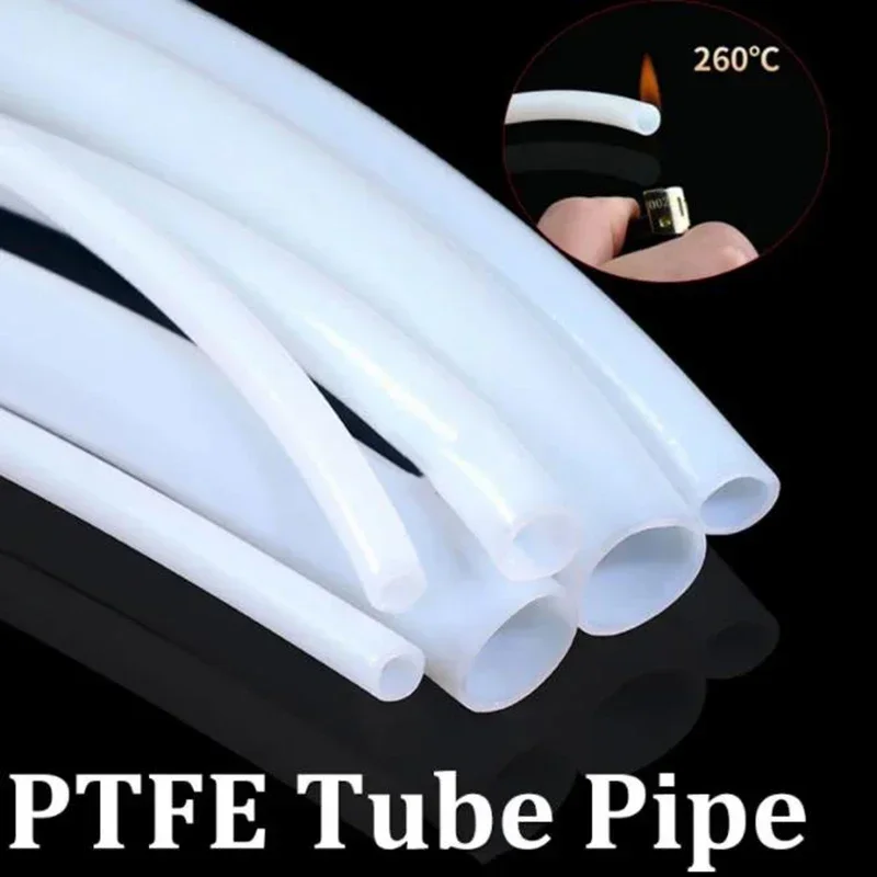 

White PTFE Flexible Soft Hose Tube Pipe ID1mm 2mm 3mm 4mm 5mm 6mm 7mm 8mm 9mm 10mm 11mm 12mm 13mm 14mm 15mm 16mm 18mm 20mm 25mm