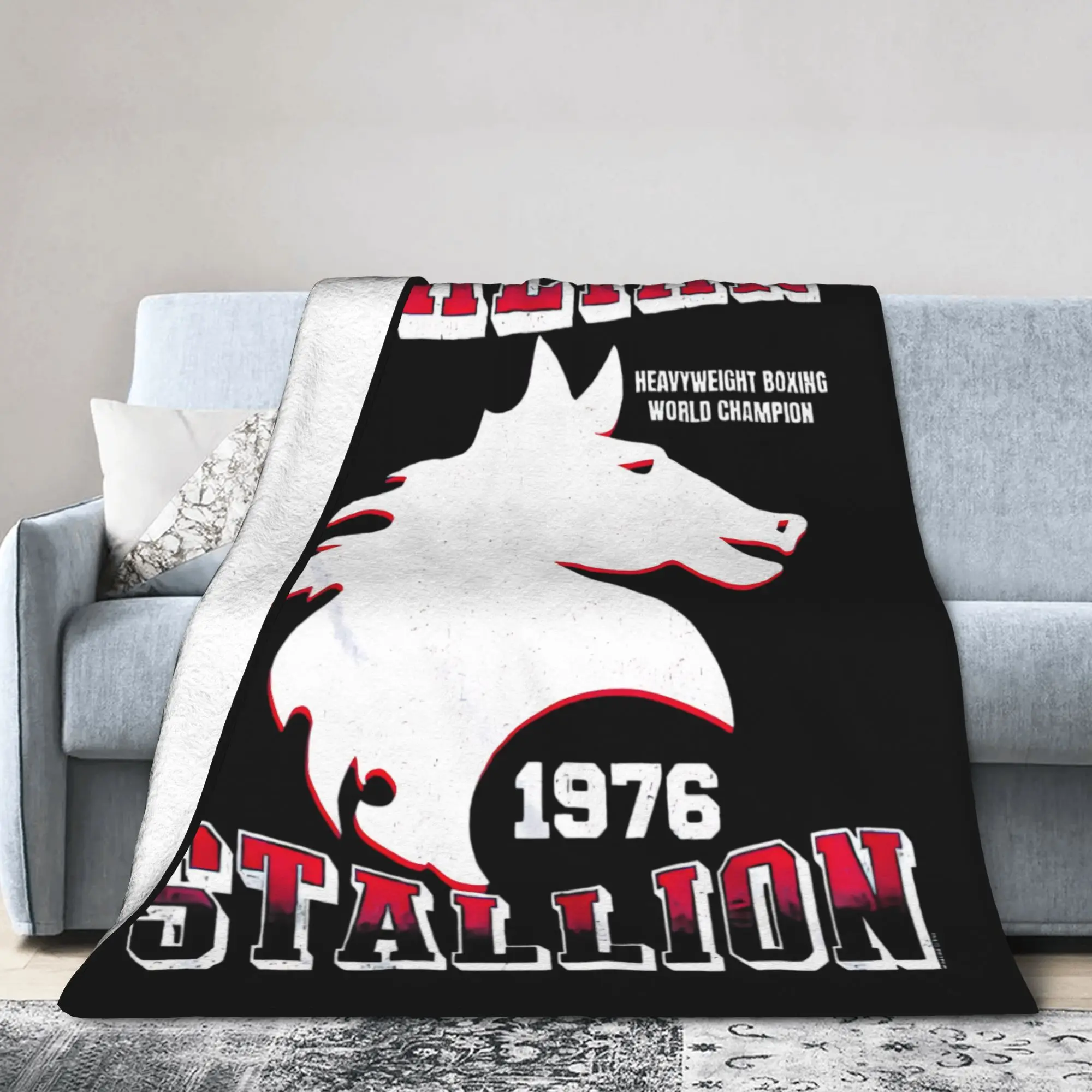 Rockys Italian Stallion World Champ 76 Blanket Balboa Flannel Bedding Throw Blankets Bedroom Sofa Soft Decoration Multi-function