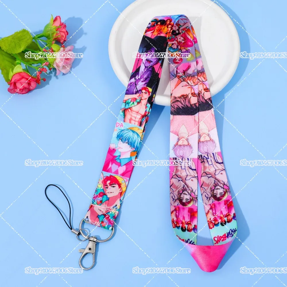 Cartoon Anime K-pop Demon Hunters Mobile Phone Lanyard Huntrix Saja Boys Derpy Tiger Neck Tag Pendants Creative Design Gifts
