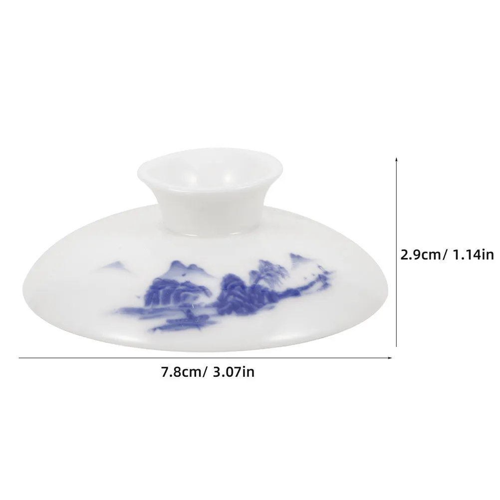 Ceramic Tea Cup Lid Replacement Cover Easy to Clean for Broken Lid Traditional Mug Cover Suitable for Tea House