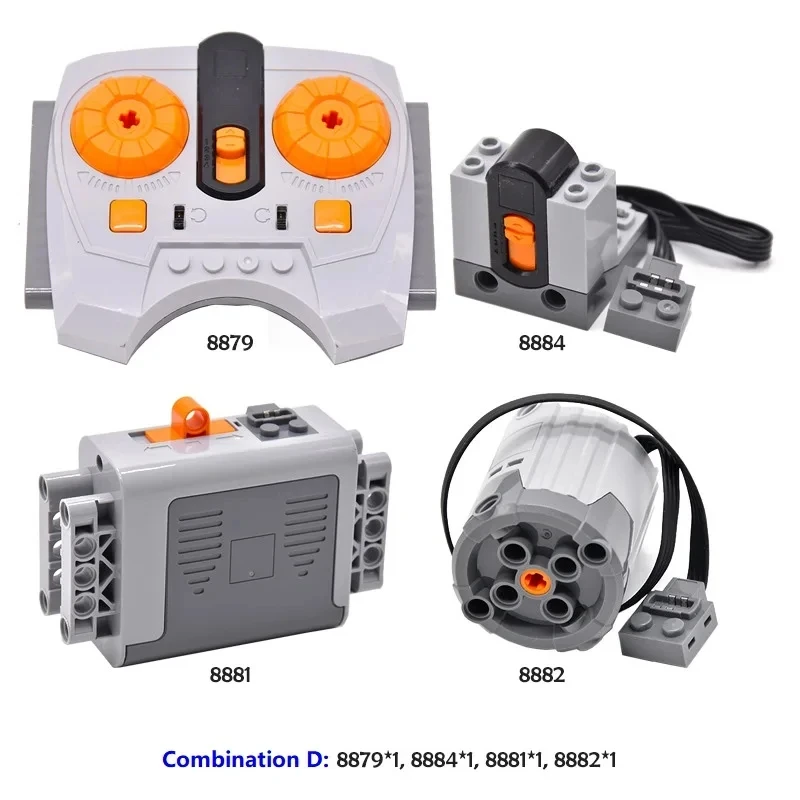 Technisch elektronisch model bouwstenen MOC Power Functies Motoronderdelen IR-snelheid Afstandsbediening Ontvanger Batterijdoos DIY-speelgoed