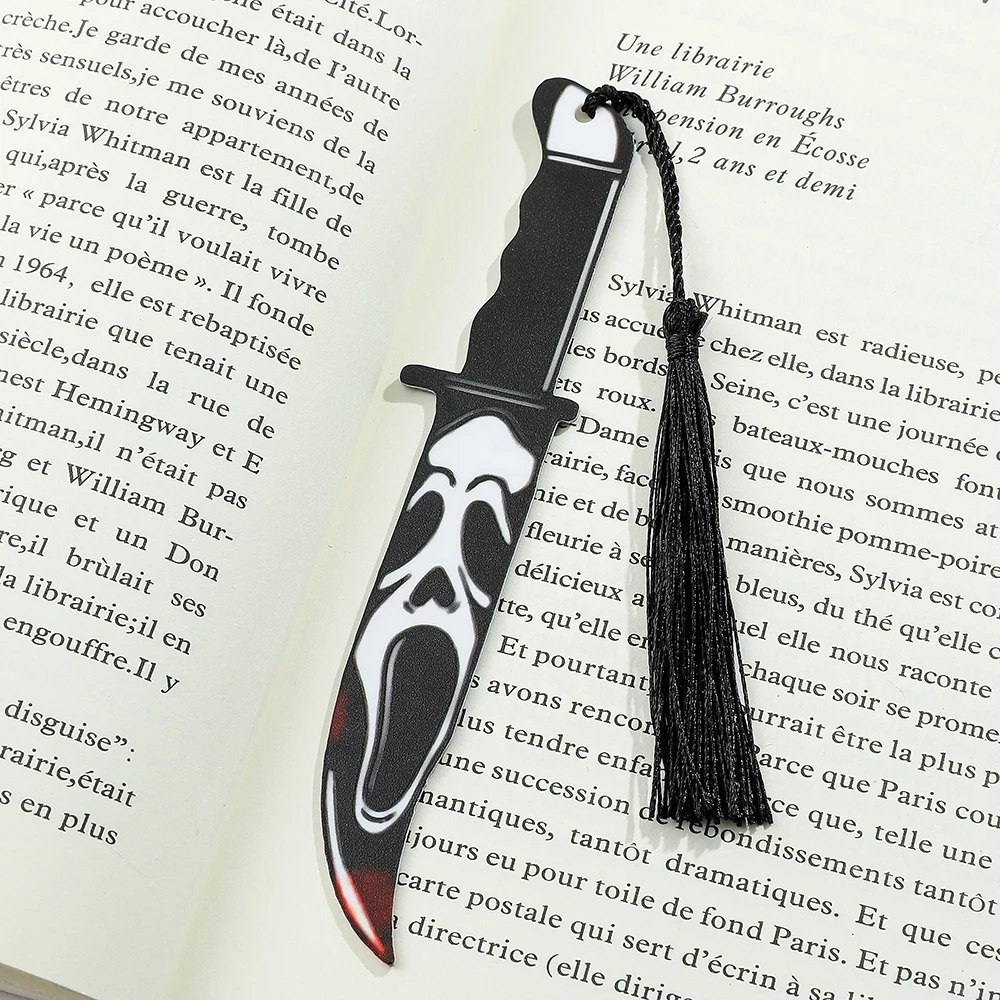 Horror Movie Demon Slayer Bookmark - Horror Character Acrylic Bookmark, Reading Gift for Fans Who Love Horror Movies