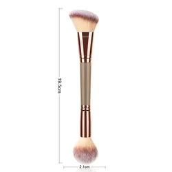 1Pcs Professional Cosmetics Make Up Tool Double-Head Multifunctional Shadow Highlight Blush Eyebrow Eyelash Beauty Brush