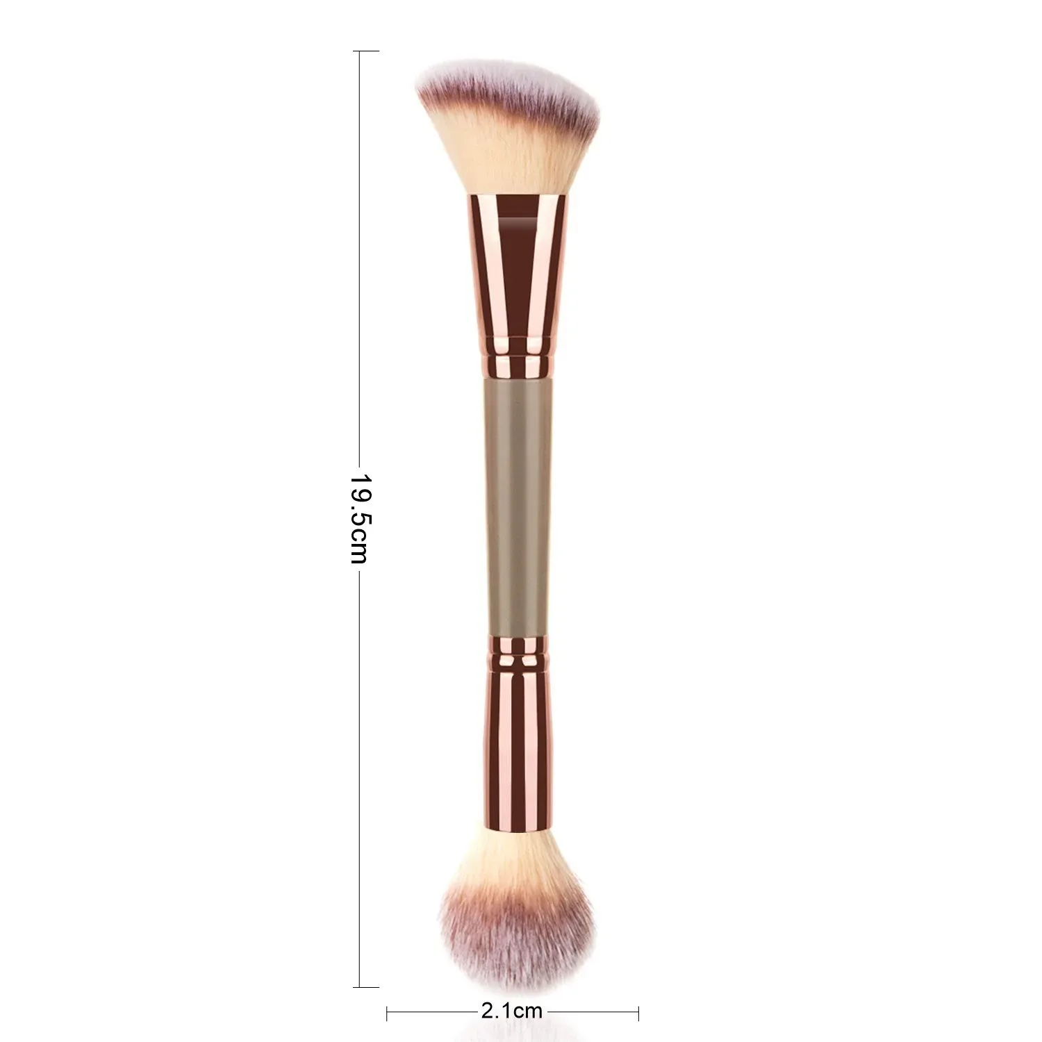 1Pcs Professional Cosmetics Make Up Tool Double-Head Multifunctional Shadow Highlight Blush Eyebrow Eyelash Beauty Brush