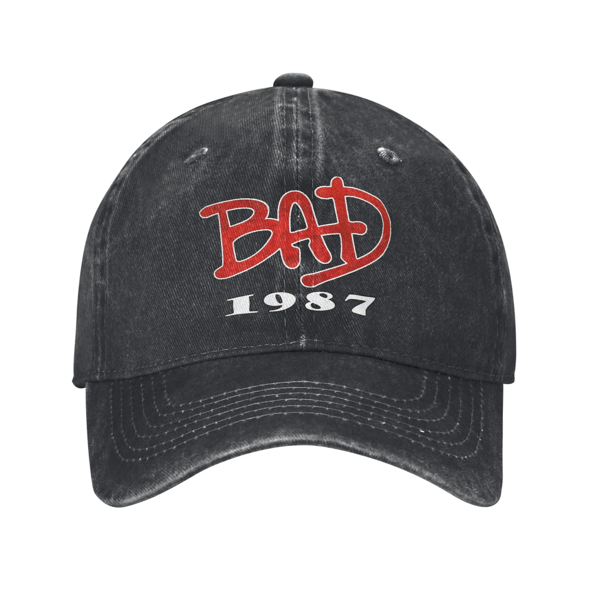 Michaels Jacksons Bad Tour Baseball Cap Vintage Distressed Washed  Snapback Hat Unisex Style Outdoor Summer  Adjustable Caps Hat