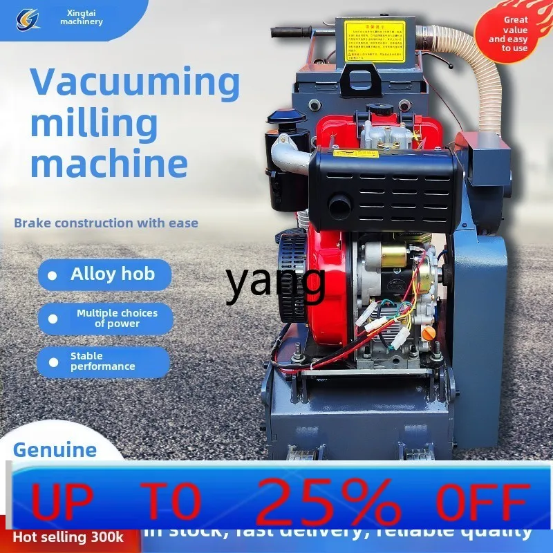 YJQ  brushed chiseled concrete asphalt pavement renovation hydraulic self-propelled speed regulating milling machine