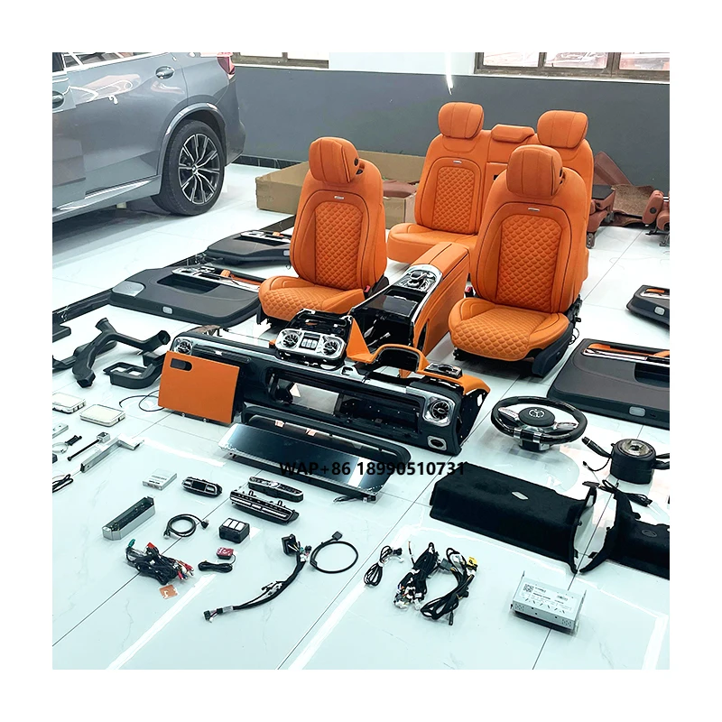 الداخلية لمرسيدس بنز G الفئة W463 إلى W465 الداخلية السيارات الداخلية عجلة القيادة شاشة لوحة القيادة القديمة إلى جديد #1