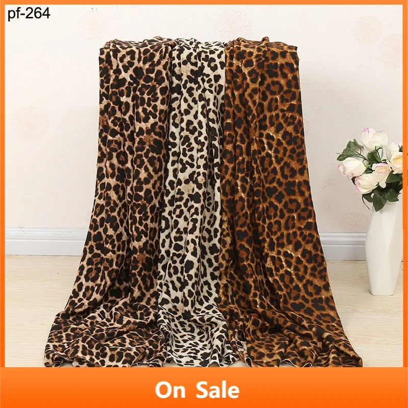 Leopard Print Cloth Huayao Fabric Crepe de Chine Fashion Shirt Polyester Chiffon