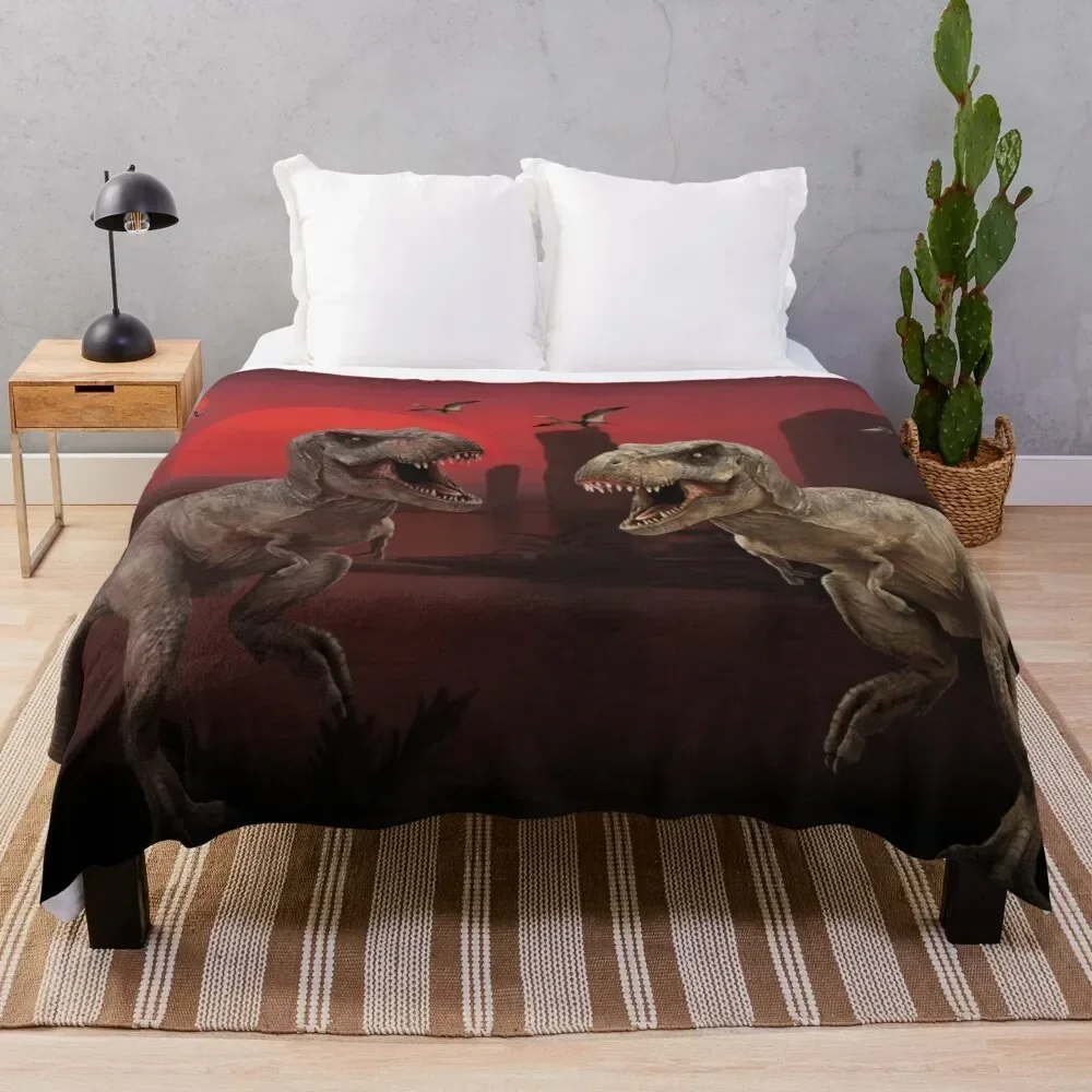 

DINOSAUR LAND Throw Blanket Fashion Sofas Thermals For Travel Personalized Gift Weighted Blankets