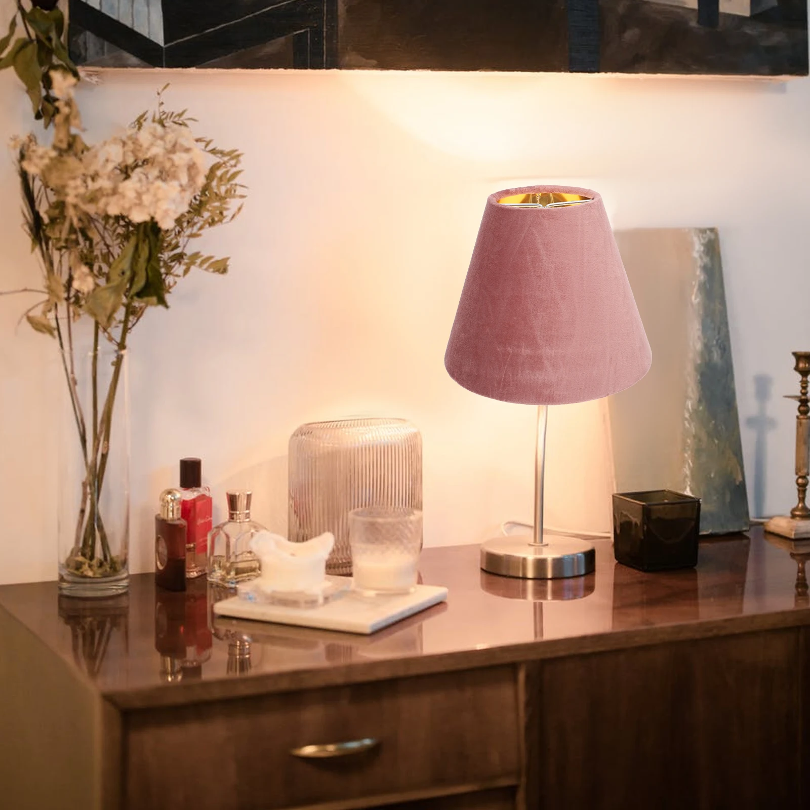 

Desk Lampshade Cloth Iron Black Table Wear resistant Cover Simple HomeDecoration Durable Sturdy LightingAccessory