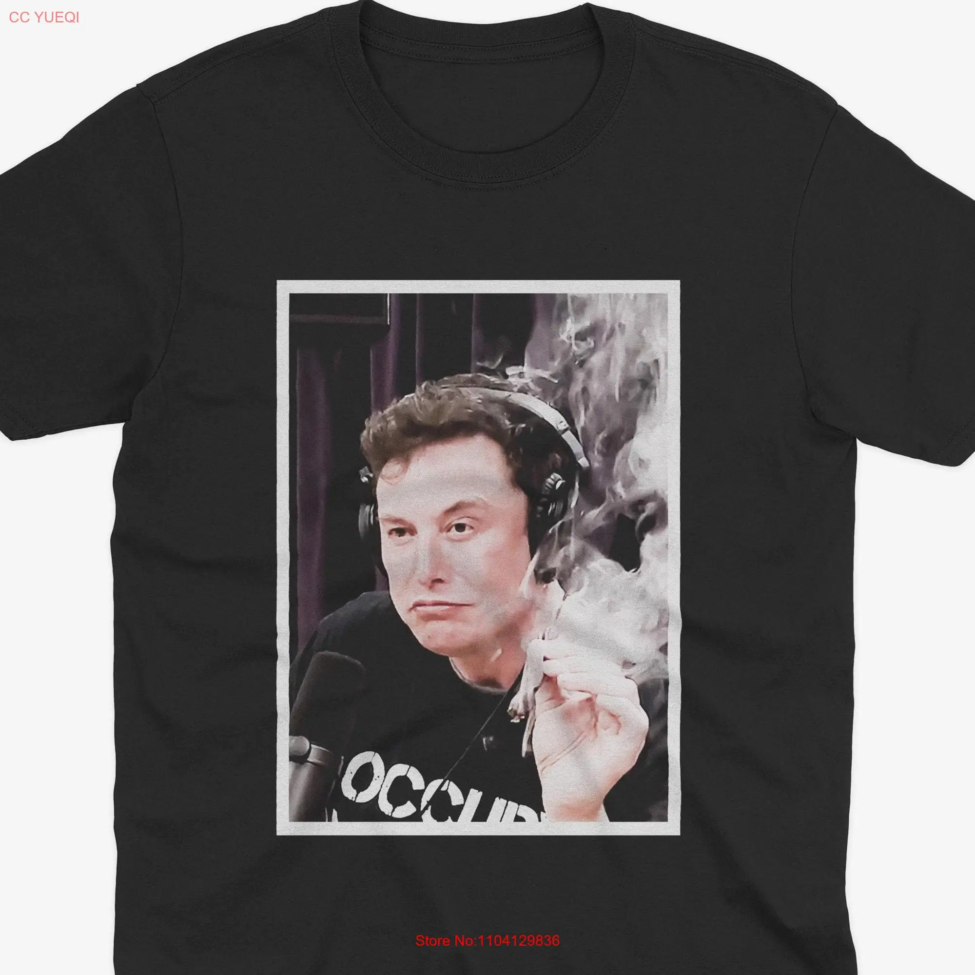 Elon Musk Smoking T Shirt Joe Rogan Podcast Ari Shaffir JRE long or short sleeves